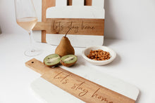 Load image into Gallery viewer, Let&#39;s Stay Home Cutting Board
