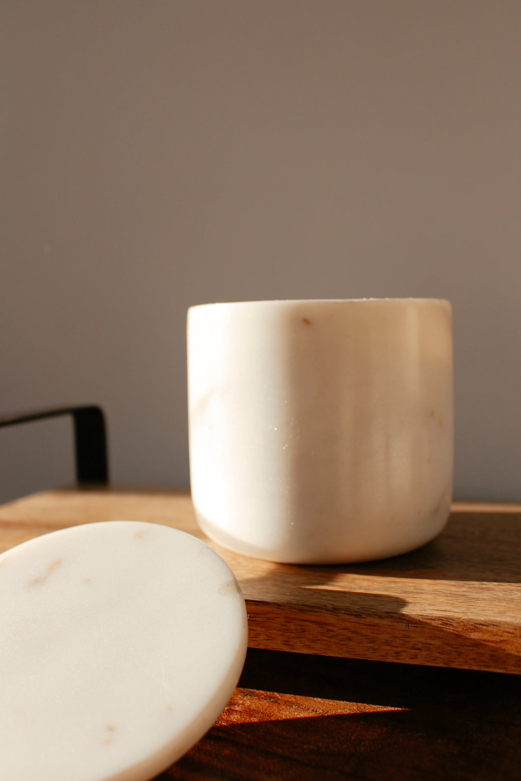 White Marble Canister