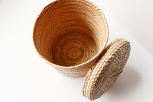 Load image into Gallery viewer, Hand Woven Lidded Basket- Medium
