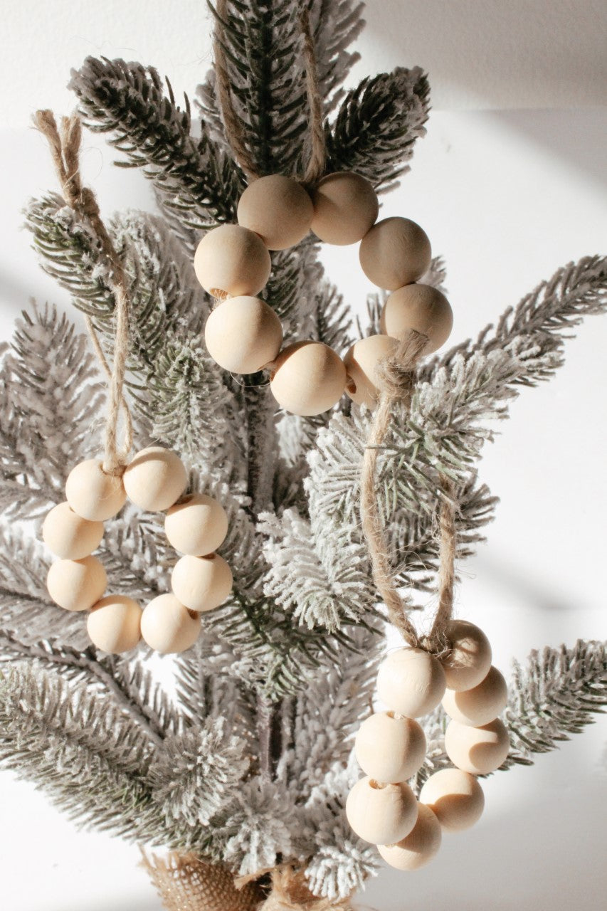 Round Wooden Bead Ornament