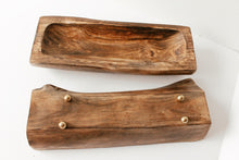Load image into Gallery viewer, Rectangular Wooden Bowl With Legs
