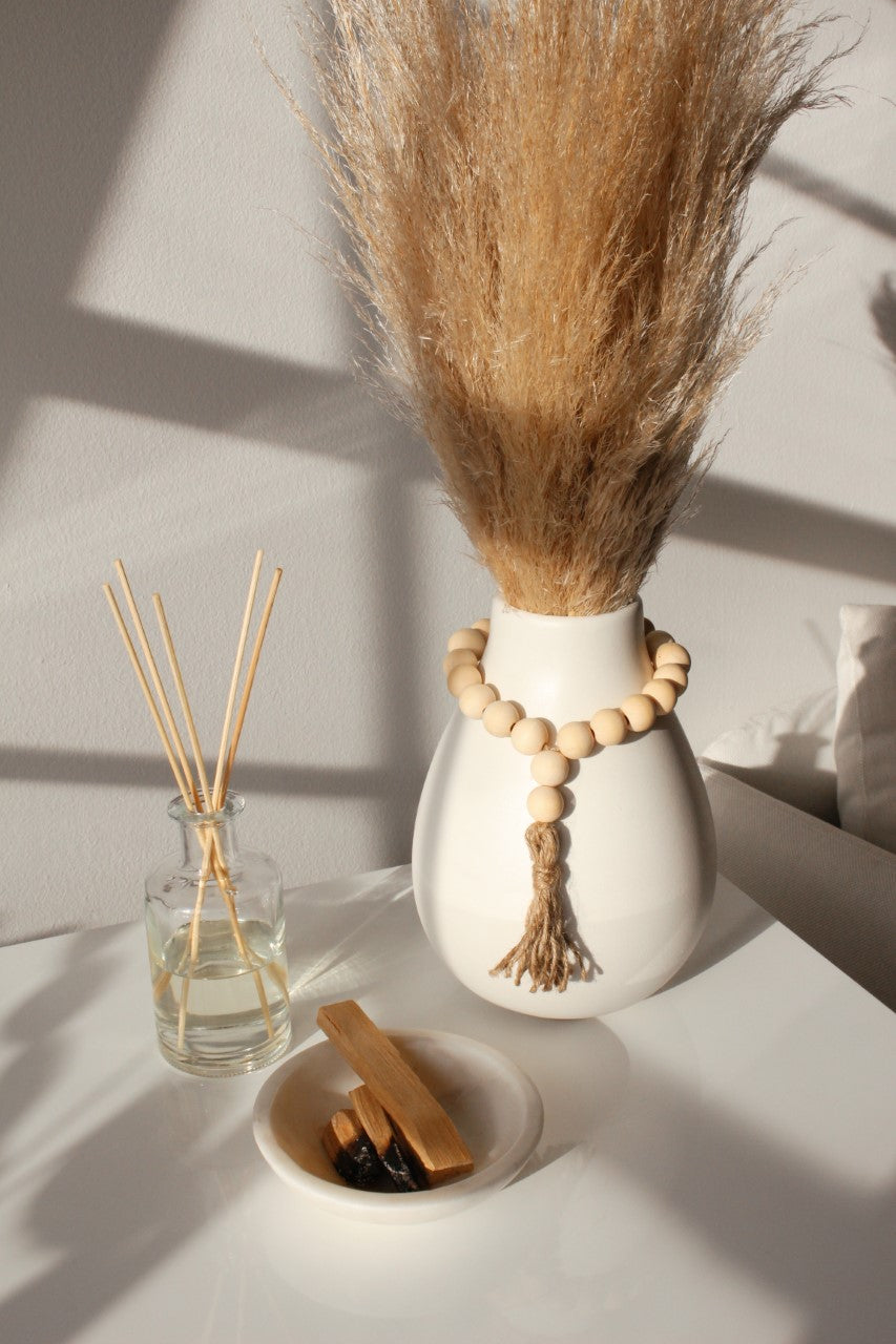 2 Piece Decorative Wooden Beads Set